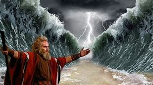 moses parting the sea