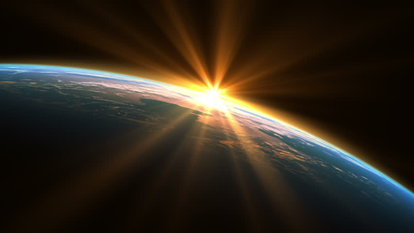 Sunrise in space